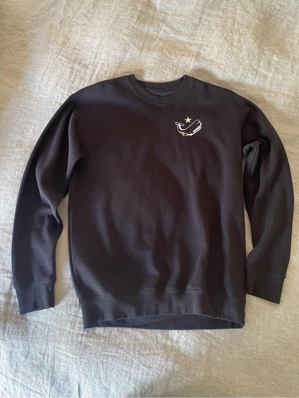 Whalers Brewing Fleece Navy Crewneck Size S